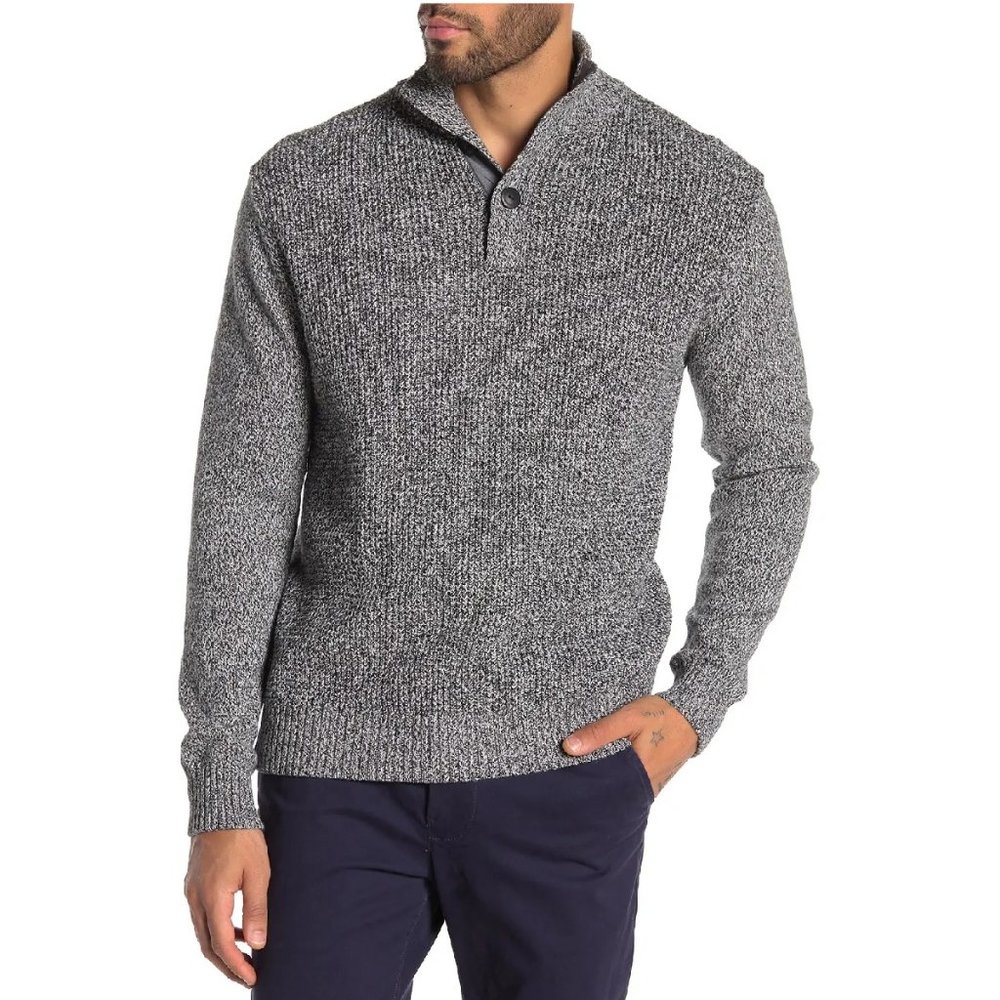 💥 Weatherproof Quarter Button Knit Sweater